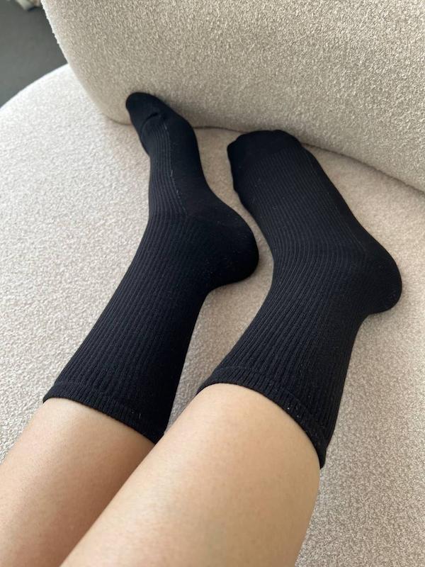 جوراب ساقدار مشکی کلاسیک