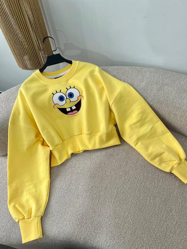 کراپ دورس باب اسفنجی زرد