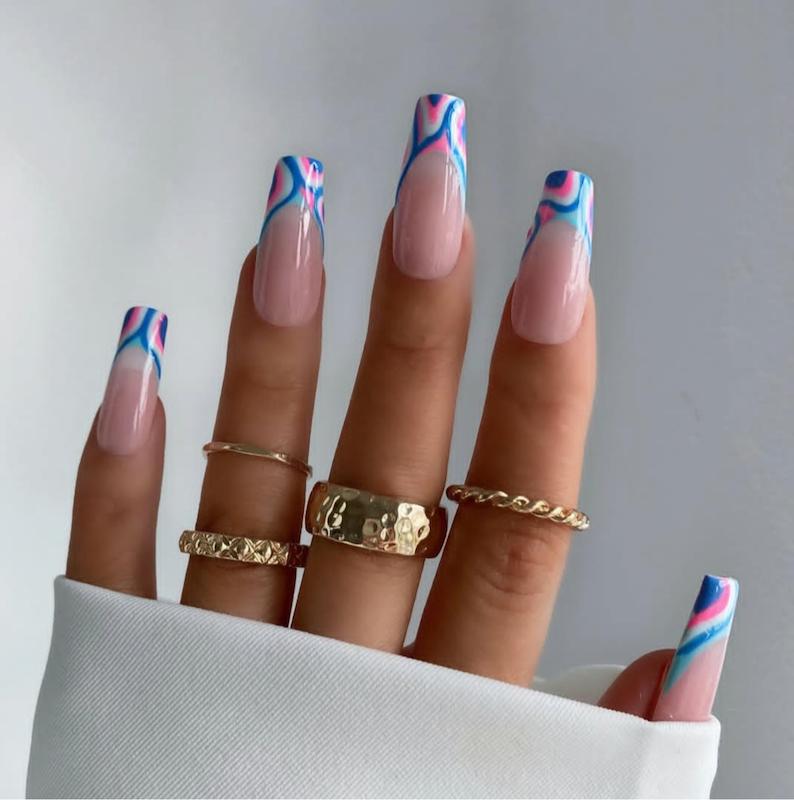 طرح فرنچ لاینی رنگی04