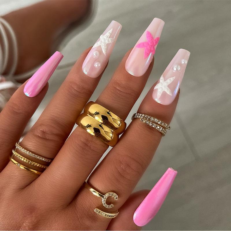 طرح ستاره دریایی صورتی01