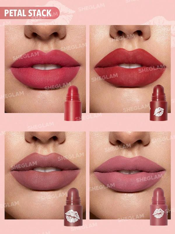 رژلب طبقه ای شیگلم رنگ  Pink-Petal Stack