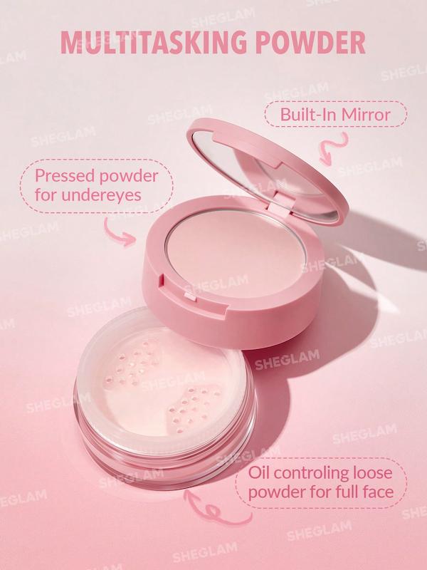 پودر فیکس دو طبقه شیگلم رنگ  bubble gum 