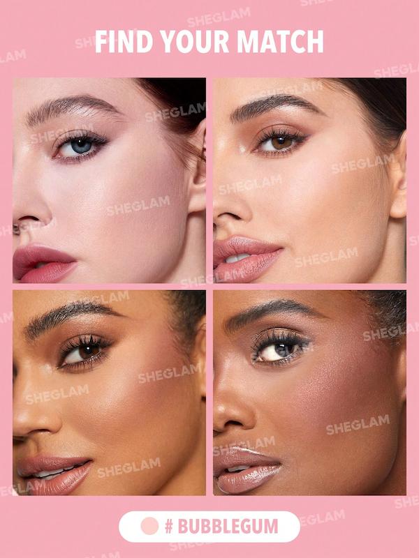 پودر فیکس دو طبقه شیگلم رنگ  bubble gum 