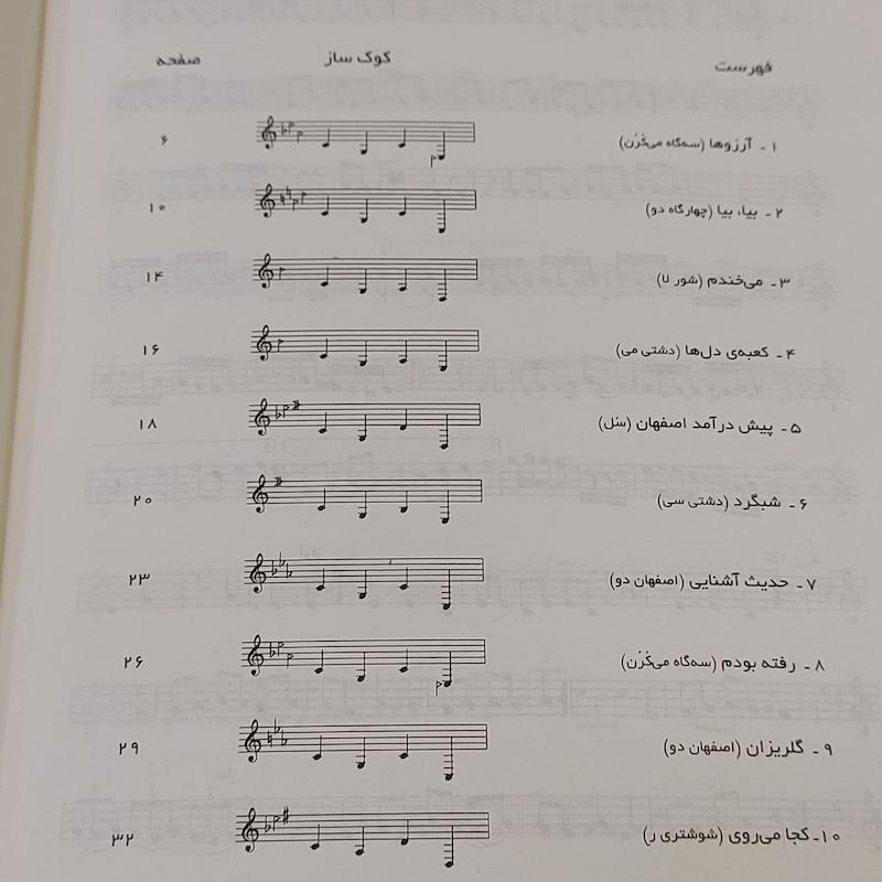 حبیب اله بدیعی ده آهنگ برای تار و سه تار