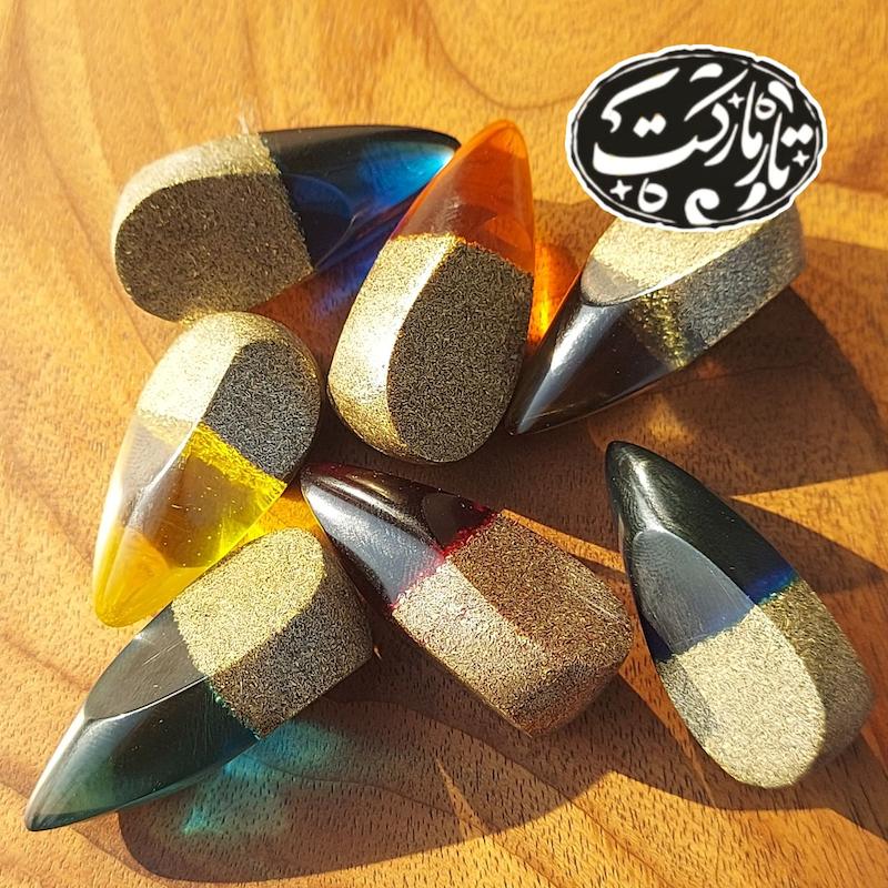 مضراب رزینی نیمه برنجی الگوی الماس