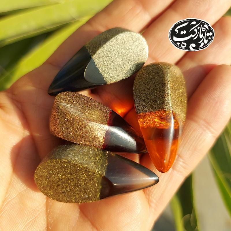 مضراب رزینی نیمه برنجی الگوی الماس