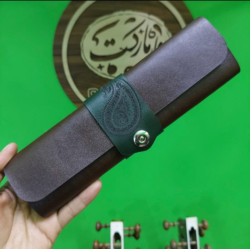 جعبه مضراب سنتور چرم طبیعی