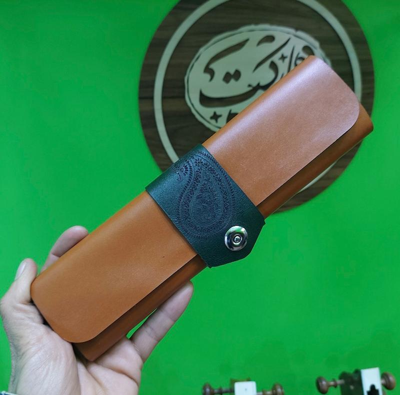 جعبه مضراب سنتور چرم طبیعی