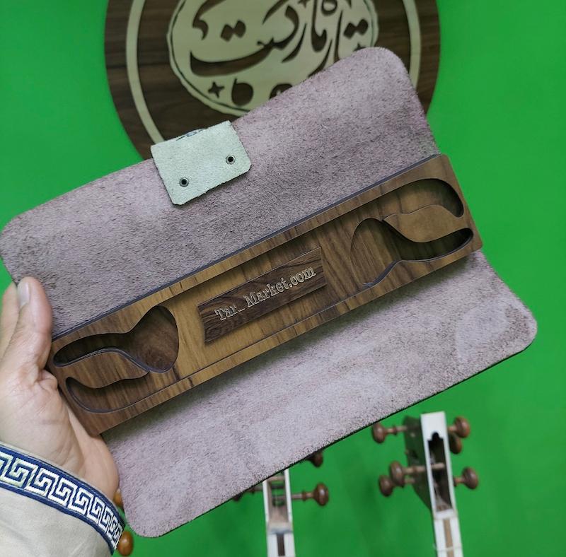 جعبه مضراب سنتور چرم طبیعی