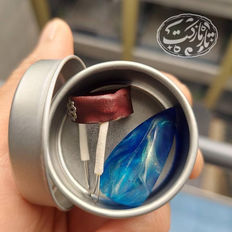 جعبه مضراب فلزی دایره کوچک