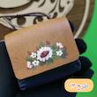 کیف مضراب گردنی چرم طبیعی نقاشی شده