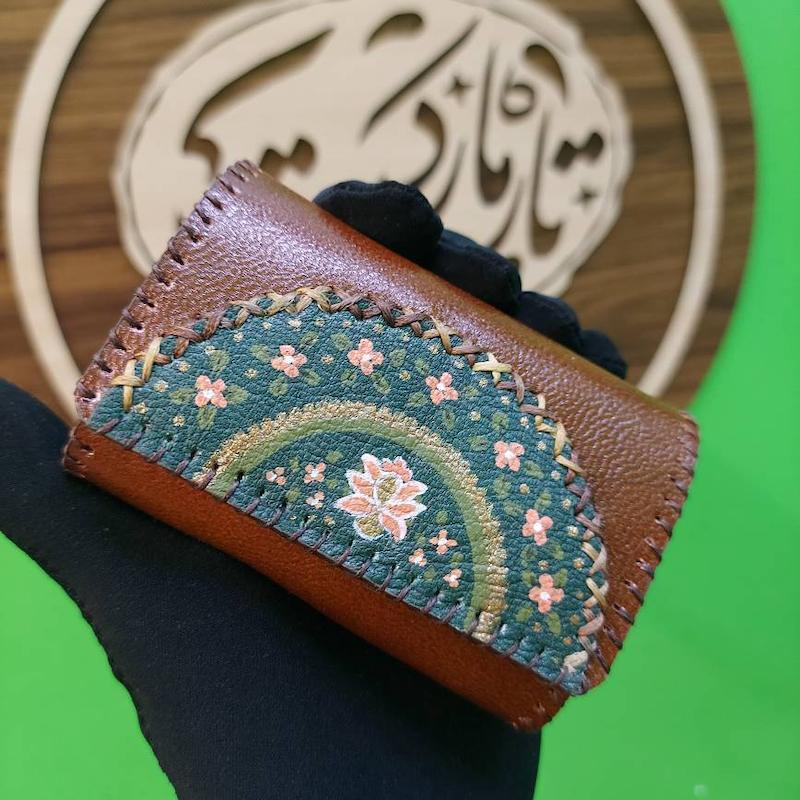 کیف مضراب تار چرم طبیعی با محفظه چوبی