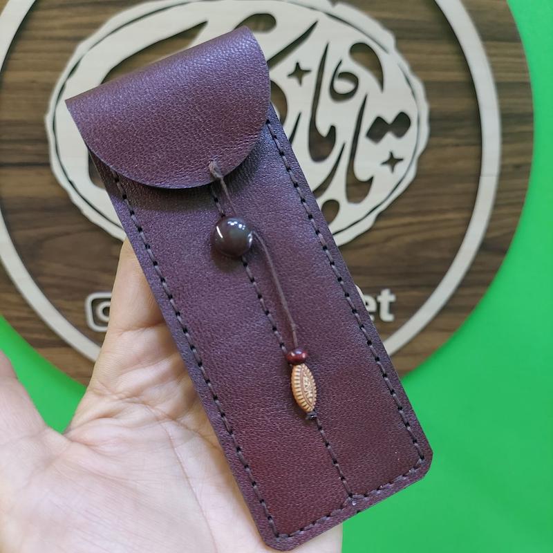کیف مضراب عود چرم طبیعی