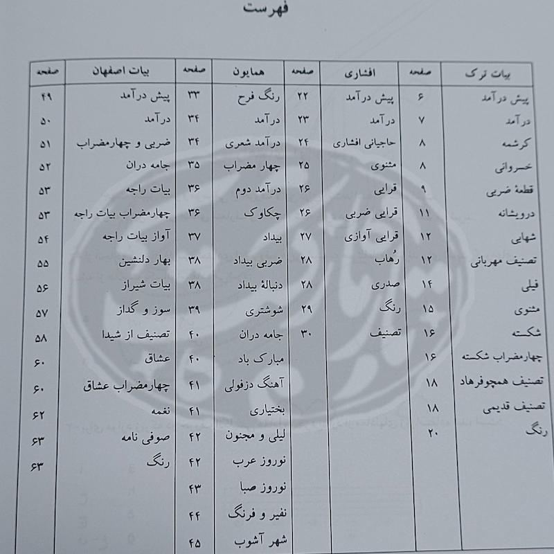 آموزش سه تار جلال ذوالفنون جلد دوم
