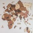 نقشه جهان 3D قهوه ای