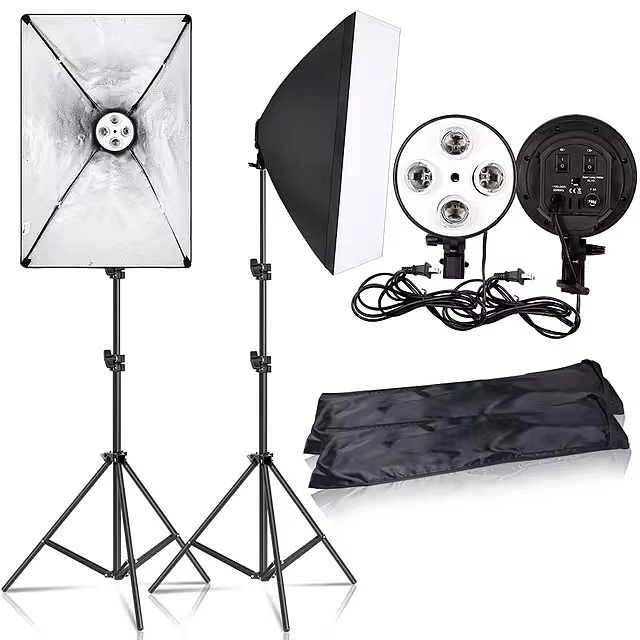 کیت 2 شاخه نور ثابت 4 لامپ - Continuous Lighting Kit 4 Lamps