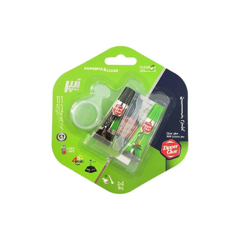 چسب دوقلو شفاف زیپر کوچک