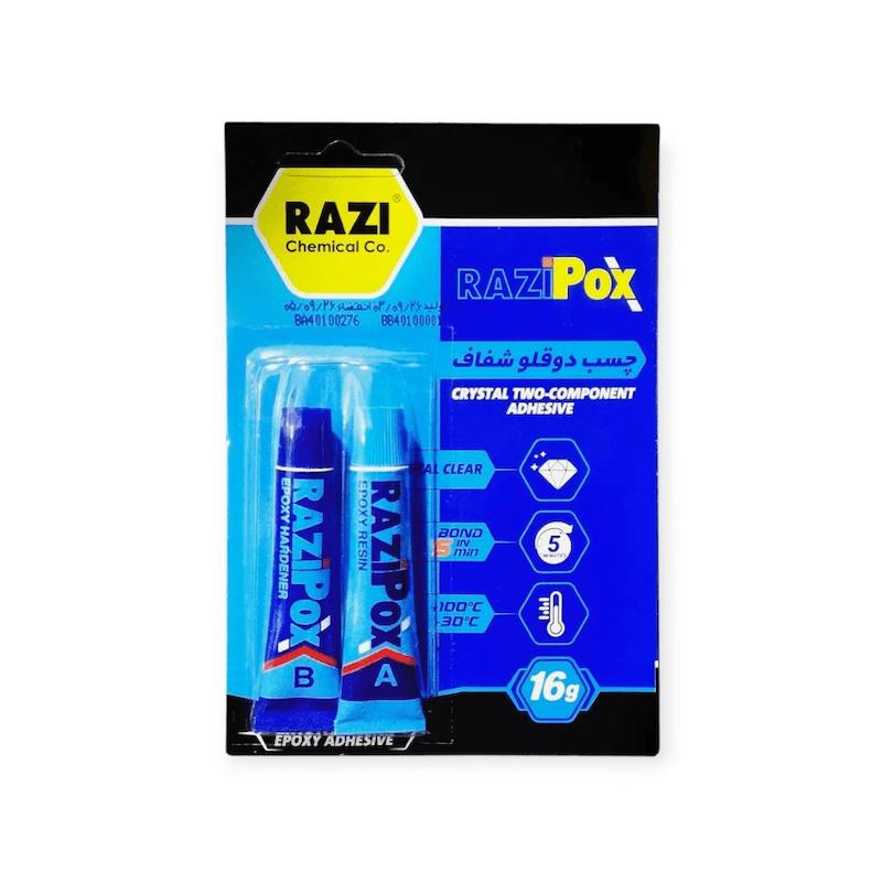 چسب دوقلو شفاف رازی Razi Epoxy 16gr