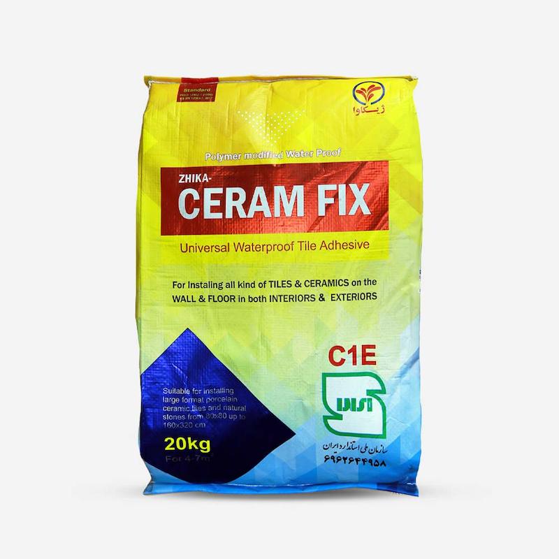 سرامفیکس C1E | چسب کاشی صادراتی پودری ژیکاوا