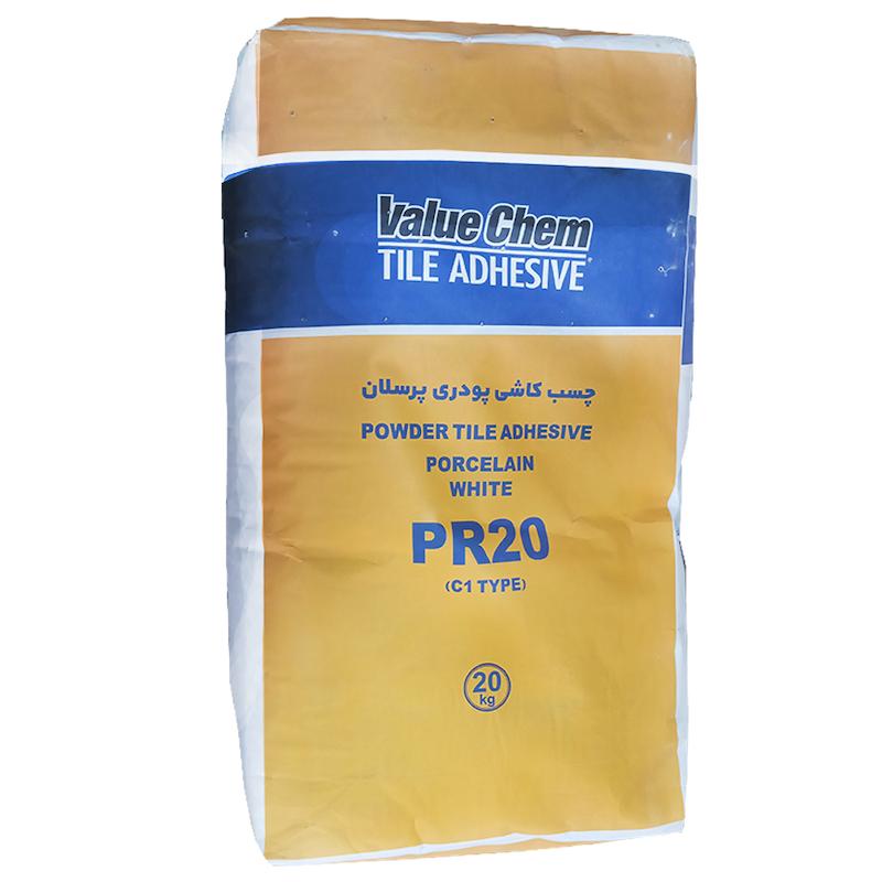 چسب کاشی و سرامیک پودری پرسلان ولیوکم غفاری PR20 C1 type