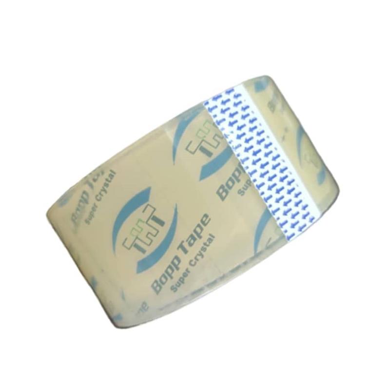 نوار چسب شیشه ای تی اچ تی آبی – 5 سانت 90 یارد – THT