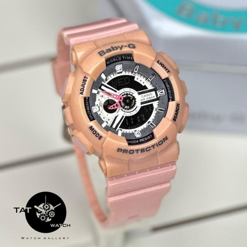 ساعت دخترانه زنانه بیبی جیba110موتور ژاپن BABY-G