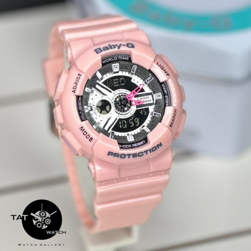 ساعت زنانه بچگانه بی بی جی ba110 رنگبندی baby-g