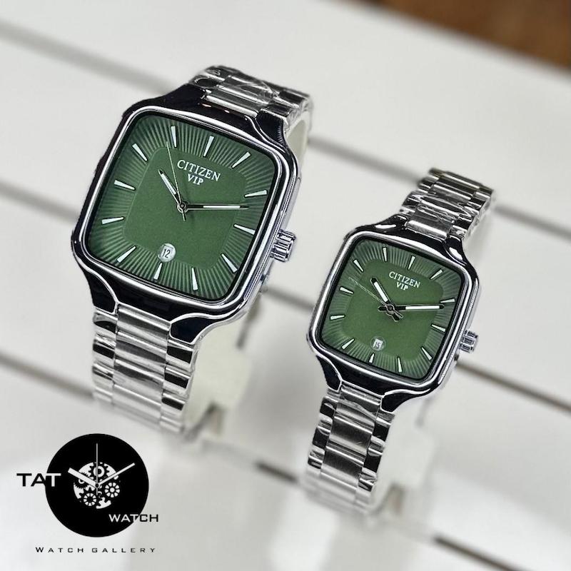 ساعت مردانه زنانه ست سیتیزن مربعی رنگبندی citizen