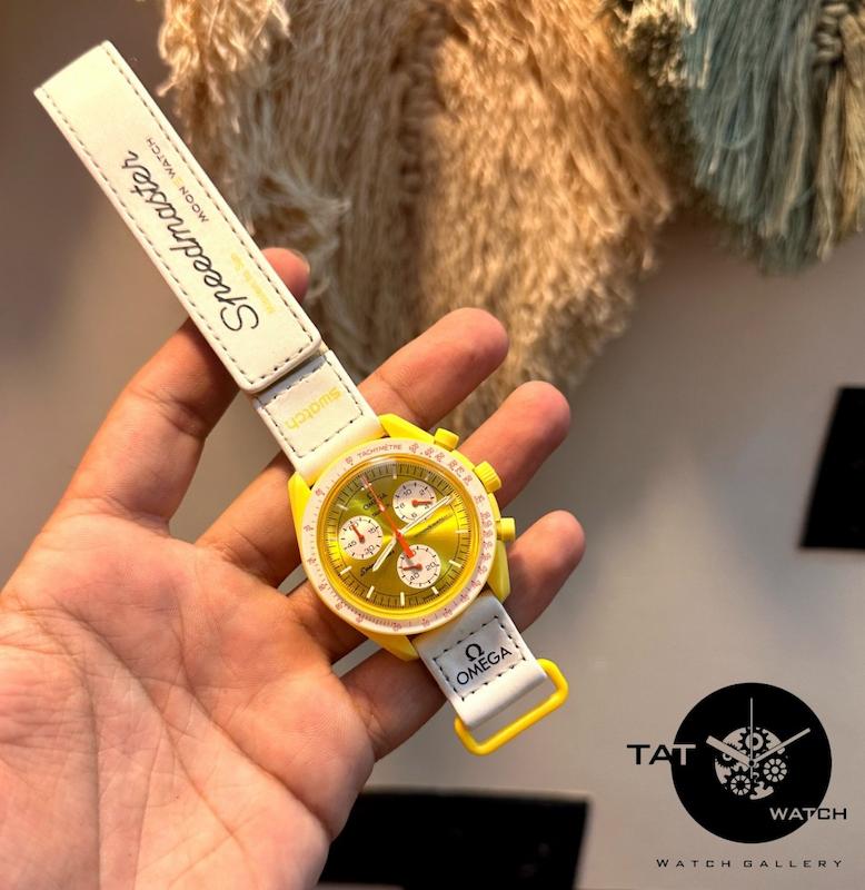 ساعت امگا سواچ خورشید SUN سه موتوره کرنوگراف omega swatch