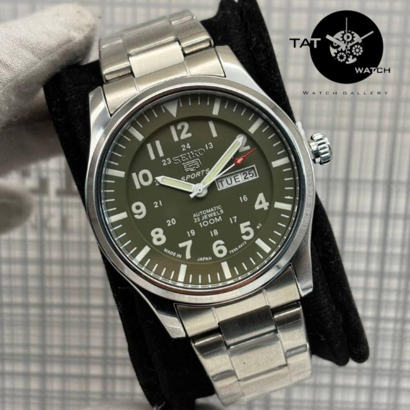 ساعت سیکو پنج مردانه دو‌تقویمه موتور آرام‌گرد SEIKO