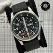 ساعت سیکو5 خلبانی سبز مردانه بند برزنتی Seiko