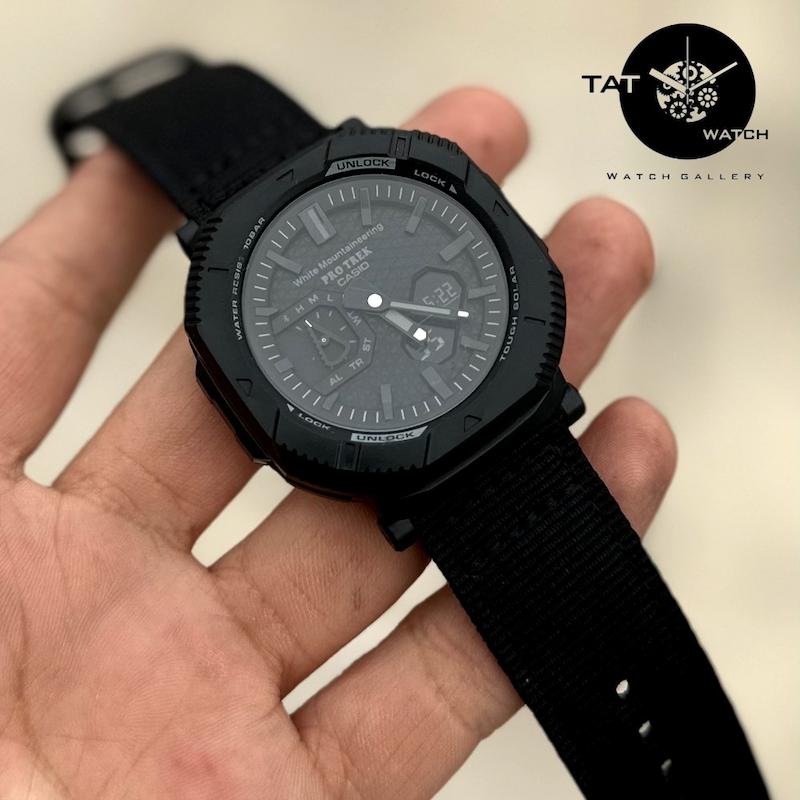 ساعت کاسیو پروترک PRGB001 برزنتی موتور ژاپن فول مشکی Casio Protrek