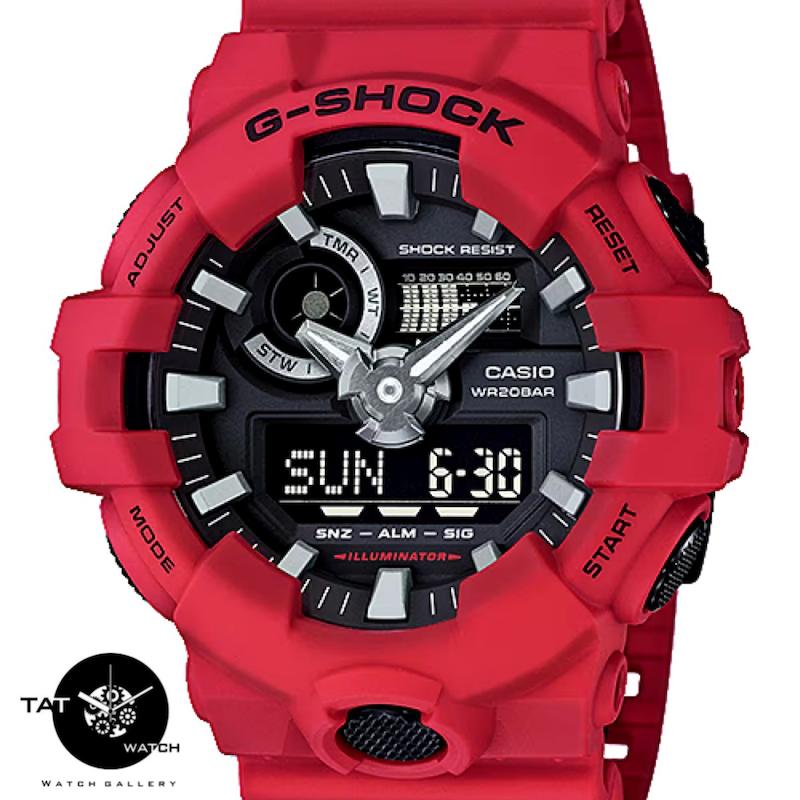 ساعت کاسیو جی شاک مدل Ga700 قرمز Casio G-Shock