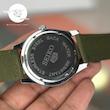 ساعت سیکو5 خلبانی سبز مردانه بند برزنتی Seiko