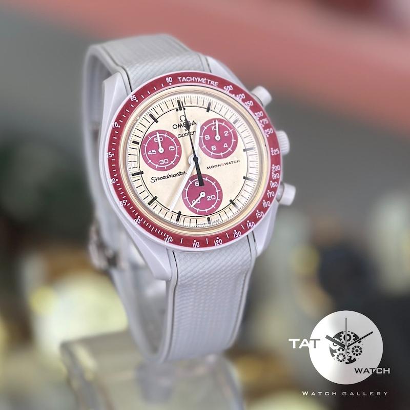 ساعت امگا سواچ پلوتو Pluto بند رابر سه موتوره omega swatch