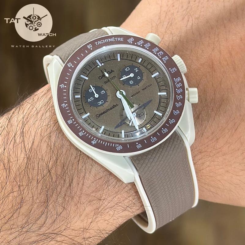 ساعت امگا سواچ زحل Saturn بند رابر قفل امگایی omega swatch