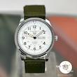 ساعت سیکو5 خلبانی سبز مردانه بند برزنتی Seiko