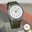 ساعت سیکو5 خلبانی سبز مردانه بند برزنتی Seiko