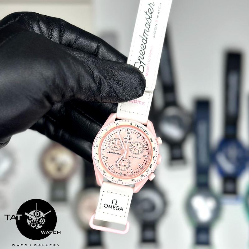 ساعت امگا سواچ زنانه سیاره ونوس Venus صورتی omega swatch