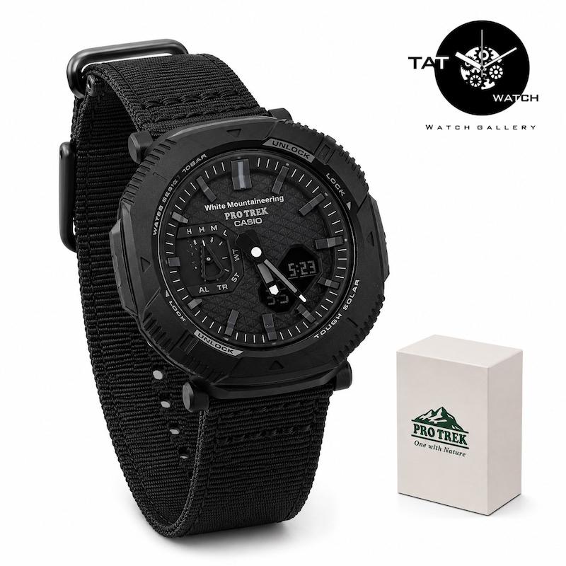 ساعت مچی کاسیو پروترک PRGB001 برزنتی موتور ژاپن فول مشکی باجعبه Casio Protrek