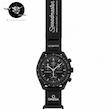 ساعت امگا سواچ مردانه زنانه سیاره ماه کامل مشکی Moon سه موتوره کرنو omega swatch