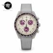 ساعت مردانه زنانه امگا سواچ پلوتو Pluto بند رابر سه موتوره omega swatch