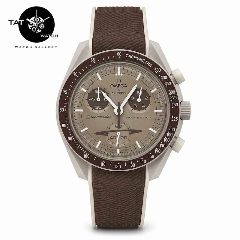 ساعت مردانه زنانه امگا سواچ زحل Saturn بند رابر قفل امگایی omega swatch