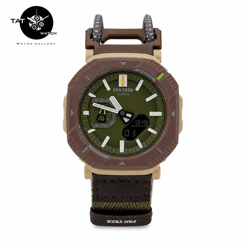 ساعت مچی مردانه کاسیو پروترک PRGB001B کشی برزنتی موتور ژاپن کمپ کوهنوردی باجعبه Casio Protrek