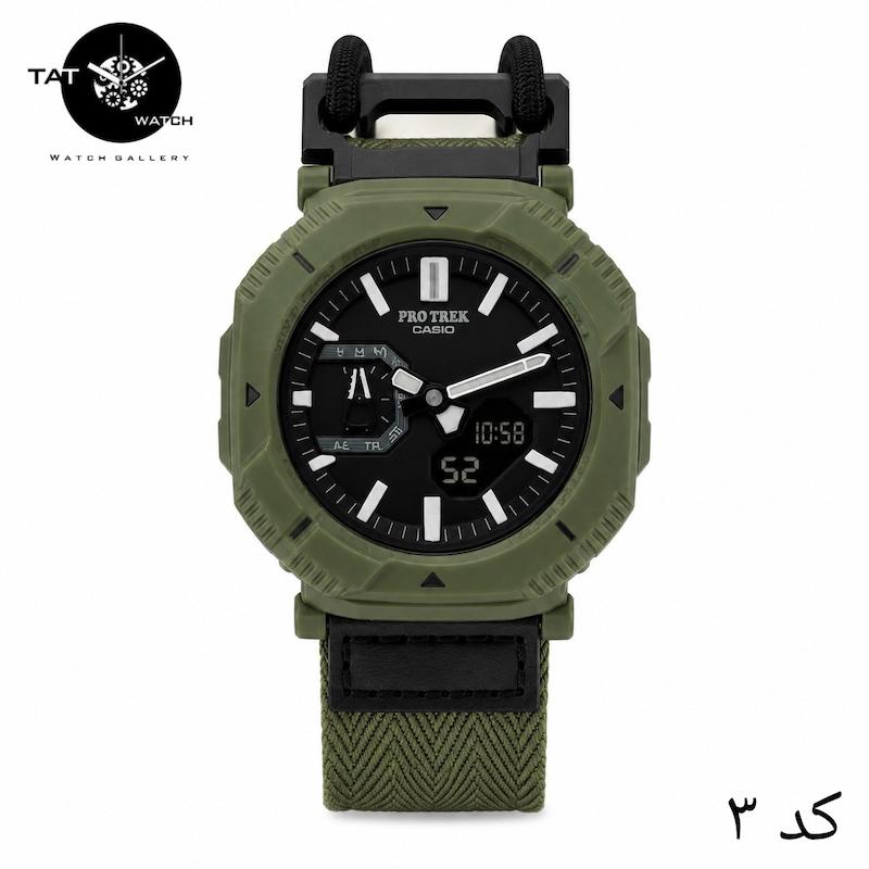 ساعت مچی مردانه کاسیو پروترک PRGB001B کشی برزنتی موتور ژاپن کمپ کوهنوردی باجعبه Casio Protrek
