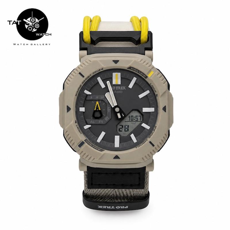ساعت کاسیو پروترک PRJB001 بند کشی موتور ژاپن با جعبه Casio protrek