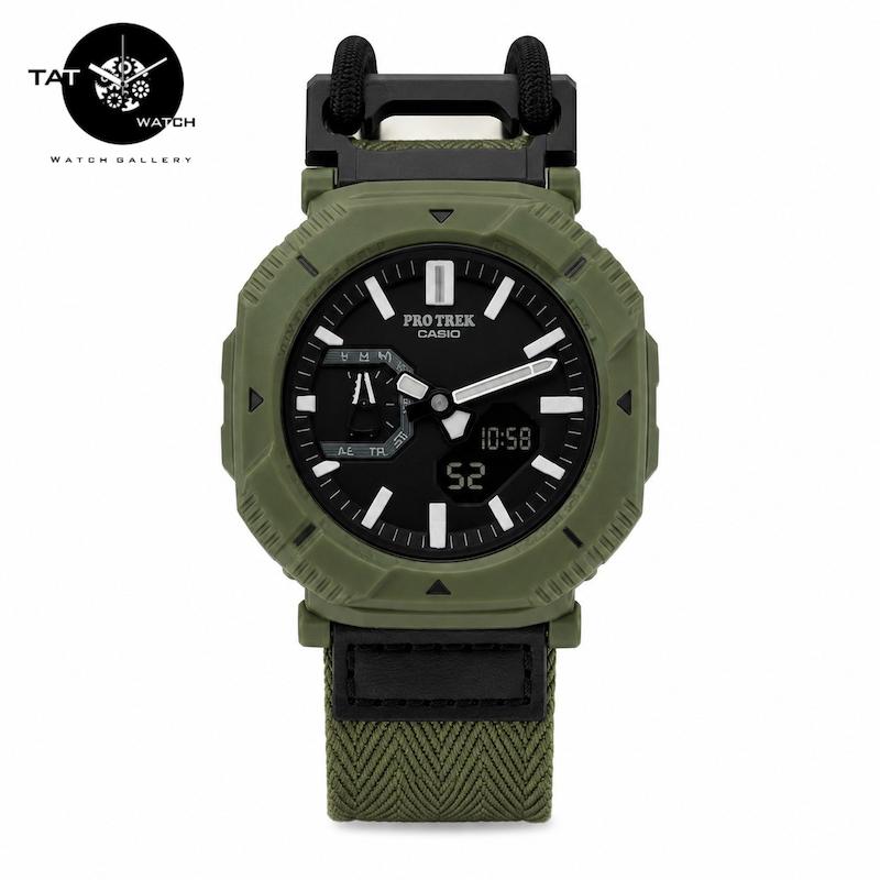 ساعت کاسیو پروترک PRJB001B بند کشی کمپینگ ژاپن باجعبه Casio Protrek