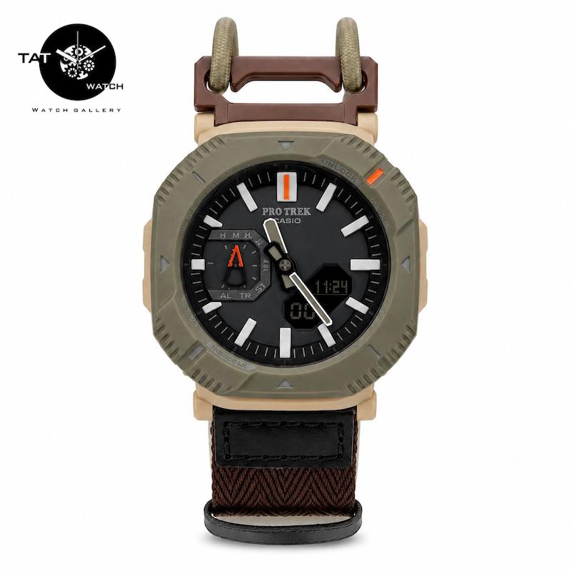 ساعت کاسیو پروترک PRJB001B بند کشی کمپینگ ژاپن باجعبه Casio Protrek