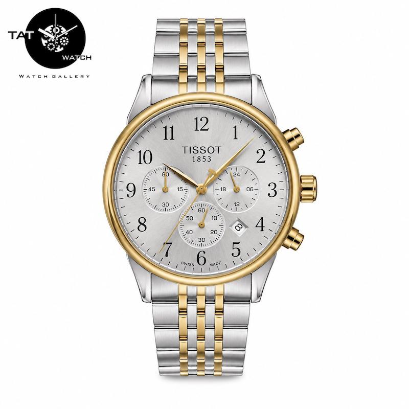 ساعت مچی مردانه تیسوت سه موتوره کرنوگراف با گارانتی و جعبه Tissot