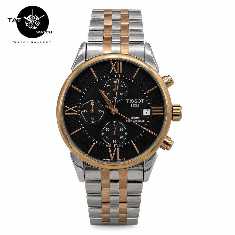 ساعت مچی مردانه تیسوت سه موتوره کرنوگراف با گارانتی و جعبه Tissot